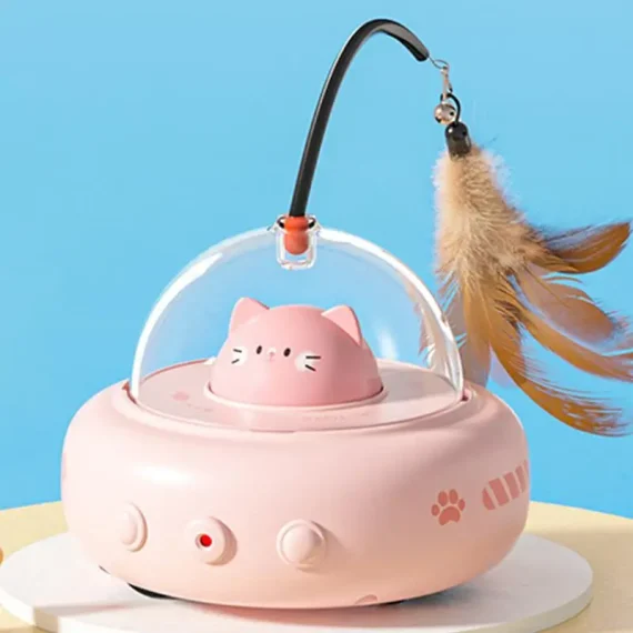 Interactive Electric Cat Toy with Feather Wand 2 | PricZone