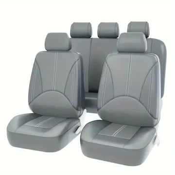 9pcs Universal PU Leather Car Seat Cover Set 1