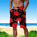 Long Swim Trunks Big and Tall 3D Printed Shorts 6 | PricZone