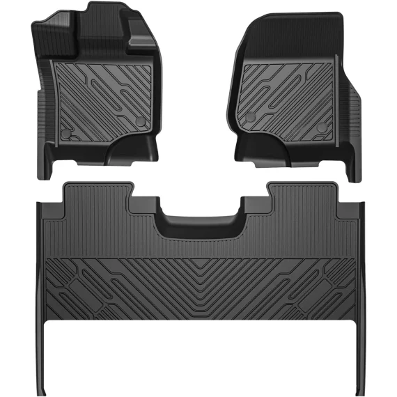 3W TPE Floor Mats for Ford F150 SuperCrew Cab 2015 2024 1 | PricZone