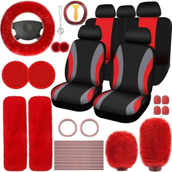 Universal Plush Steering Wheel Cover Kit 4 | PricZone