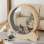 Natural Wood Cat Exercise Wheel Silent Runner