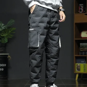 White Duck Down Winter Jogger Pants 2