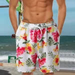 Wide Printed Casual Beach Shorts with Pockets 2 | PricZone