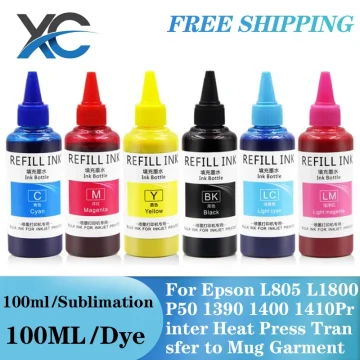 100ML 6-Pack Sublimation Ink for Epson Printers 1