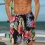 Wide Printed Casual Beach Shorts with Pockets