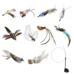 Feather Bird Interactive Cat Toy with Suction Cup 1 | PricZone