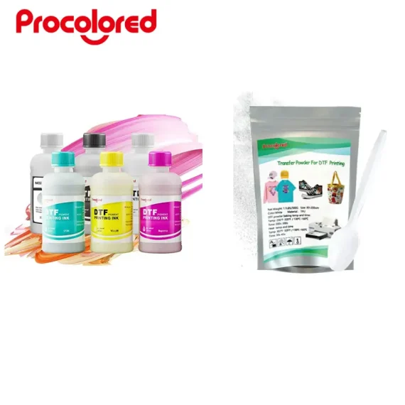 Procolored 250ML 5 DTF Printer Ink Refill and 500g Powder 1 | PricZone