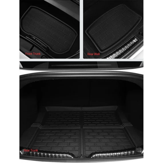 Tesla Model 3 Highland Floor Mats All Weather Anti Slip 3 | PricZone