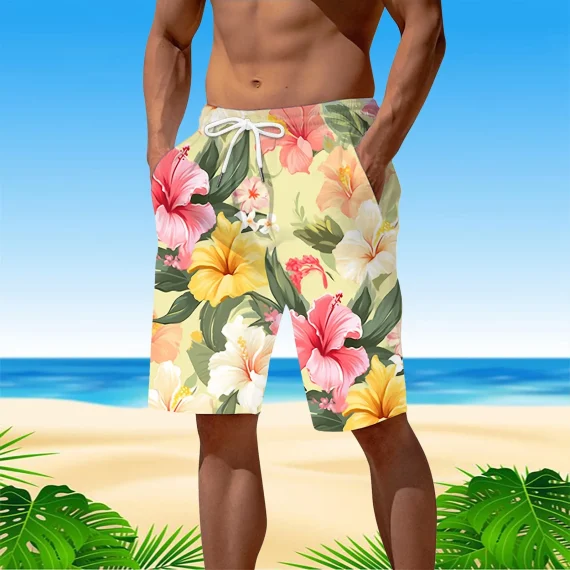 Long Swim Trunks Big and Tall 3D Printed Shorts 1 | PricZone