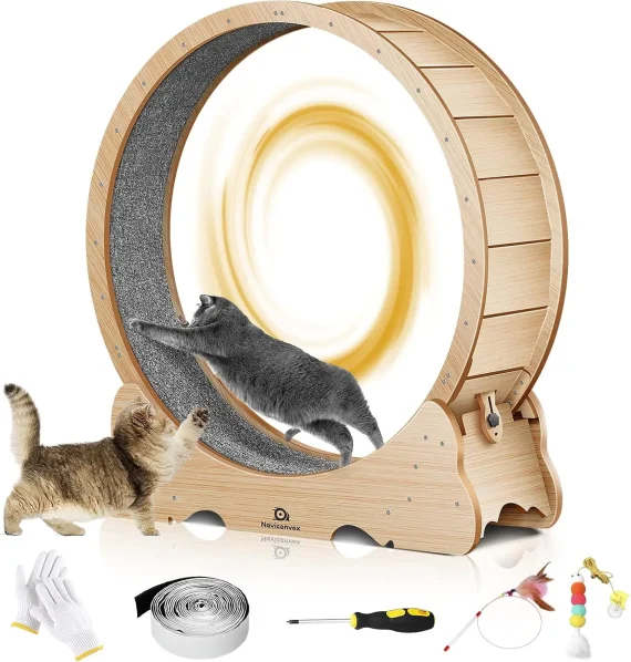 Cat Exercise Wheel with Carpeted Runway for Indoor Use 1 | PricZone