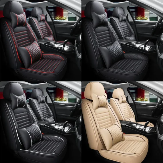 Jeep 5 Seat PU Leather Car Seat Covers Full Set 2 | PricZone