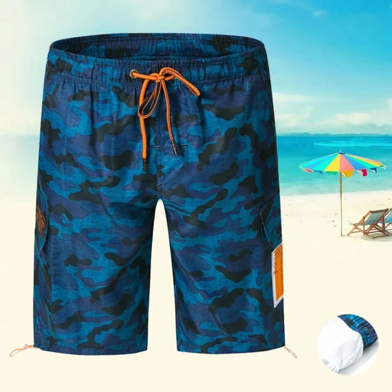 Quick Dry Plus Size Camouflage Beach Shorts for Men 3 | PricZone