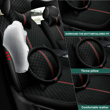 Universal PU Leather Car Seat Covers - 5 Seats Anti-Scratch 2