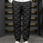 White Duck Down Jogger Pants Thermal Trousers 1 | PricZone