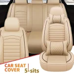 Jeep 5 Seat PU Leather Car Seat Covers Full Set 3 | PricZone