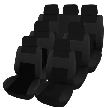 Auto 3 Row Car Seat Covers for SUV VAN Truck - Black 1