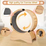 Cat Exercise Wheel with Carpeted Runway Fun Treadmill for Cats 2 | PricZone