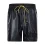 PU Leather Zipper Shorts Straight Leg Clubwear