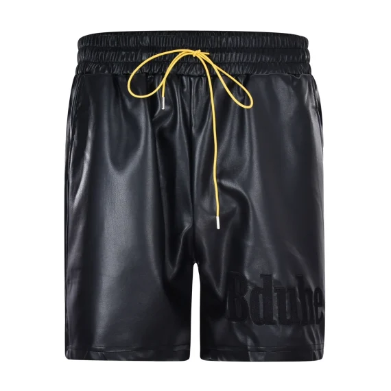 PU Leather Zipper Shorts Straight Leg Clubwear 1 | PricZone