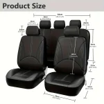 9pcs Universal PU Leather Car Seat Cover Set 2 | PricZone