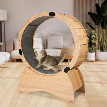 Cat Exercise Wheel with Carpeted Runway Fun Treadmill for Cats 1 | PricZone