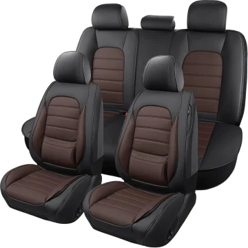 Universal Car Seat Covers Full Set - Waterproof Leather 2