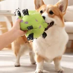 Interactive Plush Dog Football with Bell Bite Resistant Toy 5 | PricZone