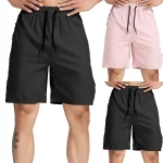 Athletic Swimming Trunks Black Solid Color 4 | PricZone