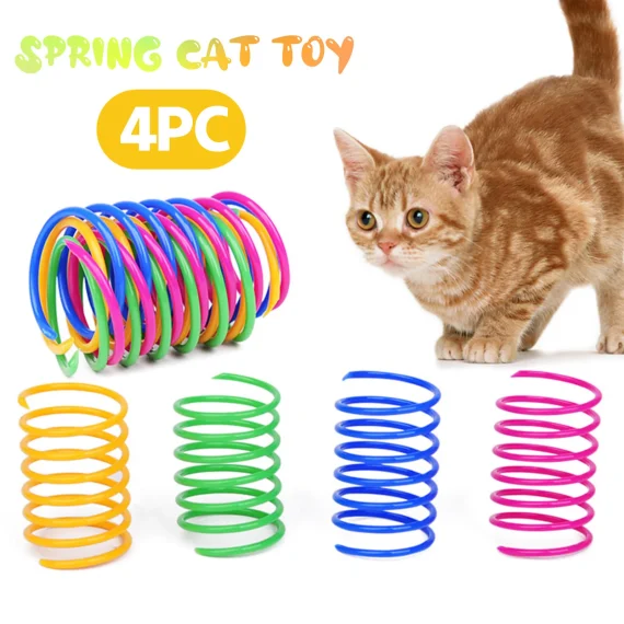 Interactive Spring Cat Toys 4pc Bouncing Set 1 | PricZone