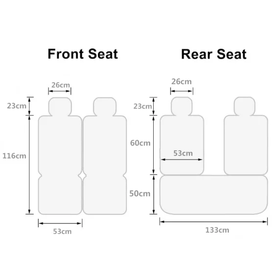 Universal 5 Seat PU Leather Car Seat Covers Full Set 6 | PricZone