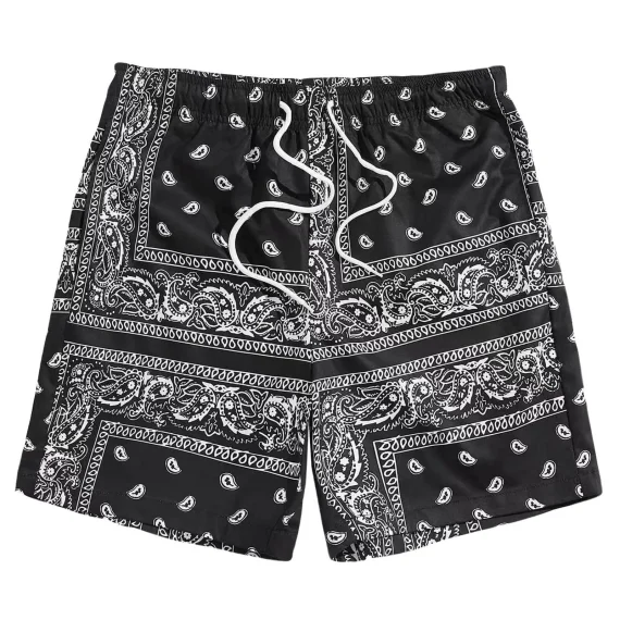 Boho Paisley Beach Shorts with Drawstring Waist 4 | PricZone