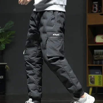 White Duck Down Winter Jogger Pants 1