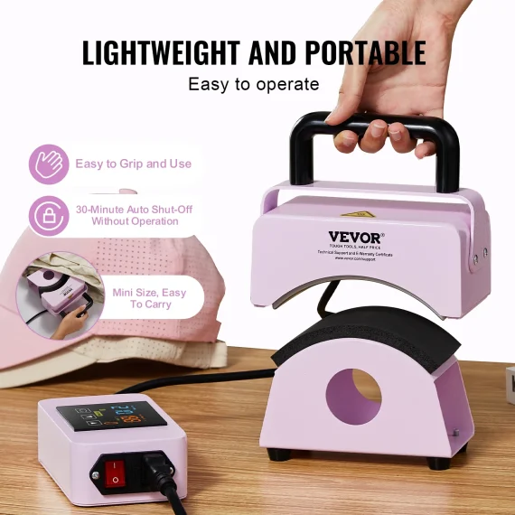 Mini Hat Heat Press Machine for Caps with Safety Base 5 | PricZone