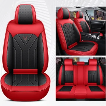 Universal Leather Car Seat Covers 5-Seat Protector 1