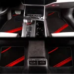 4pc Universal Car Floor Mats Set Red Front Rear 5 | PricZone