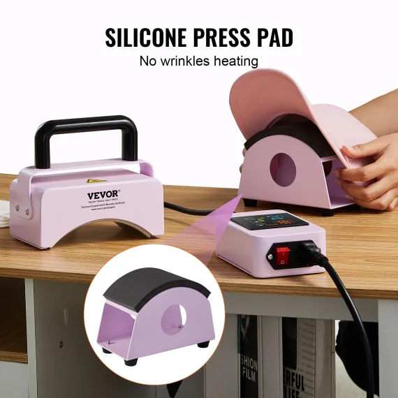 Mini Hat Heat Press Machine for Caps with Safety Base 4 | PricZone