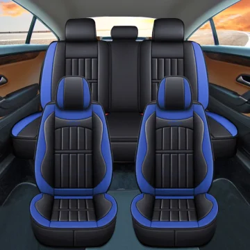 Universal 5-Seat PU Leather Car Seat Covers Full Set 2