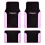 Car Floor Mats 2-Tone Pink Black Tattoo Design 4-Piece