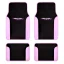 Car Floor Mats 2-Tone Pink Black Tattoo Design 4-Piece