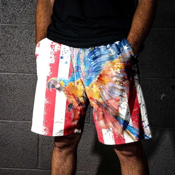 USA Flag Graphic Board Shorts 3D Printed Swim Trunks 1 | PricZone