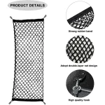 Large Rear Cargo Net Adjustable Mesh Trunk Organizer 3 | PricZone