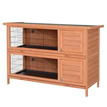 54-inch 2-Story Large Rabbit Hutch Wooden Pet House 2