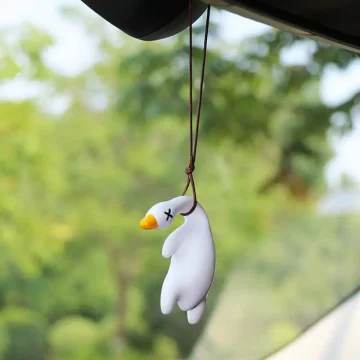 Swinging Duck Car Ornament Hanging Rear View Pendant 2