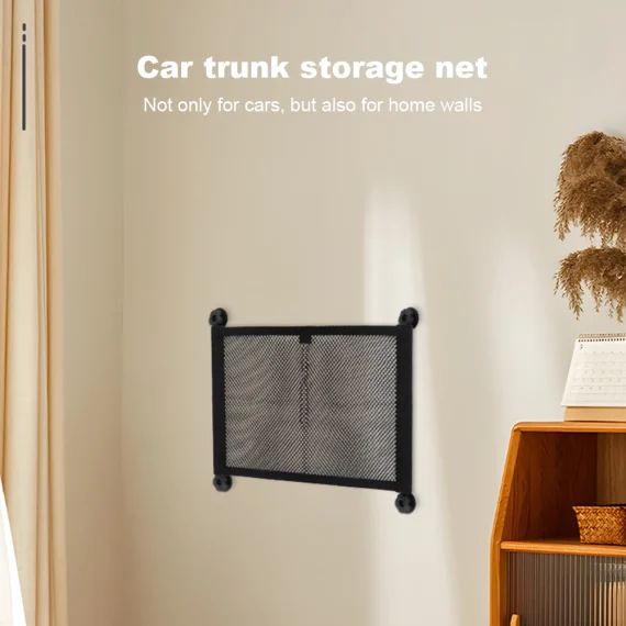 Stretchable Car Storage Net with Mounting Screws and Hooks 2 | PricZone