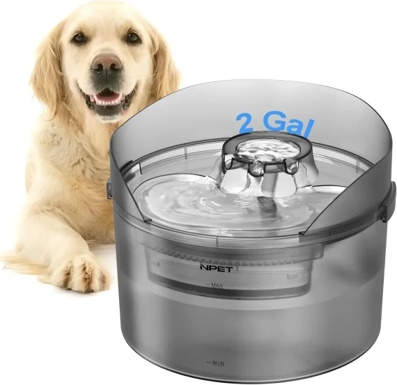 Large Automatic Dog Water Fountain 8L with Splatter Guard 1 | PricZone