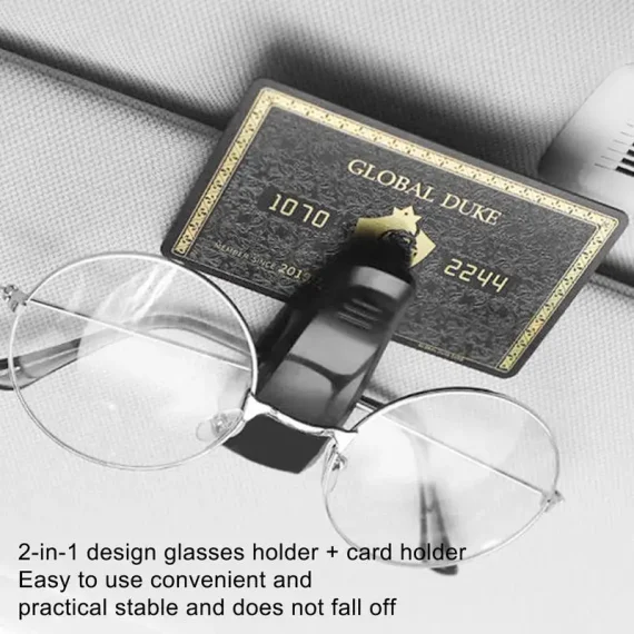 Black Car Visor Sunglasses Ticket Card Holder Clip 2 | PricZone