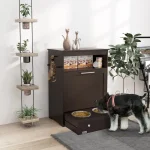 Pet Feeding Station with Storage Cabinet and Raised Bowls 6 | PricZone