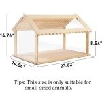 US 24 Inch Transparent Hamster Cage Pet Habitat 5 | PricZone