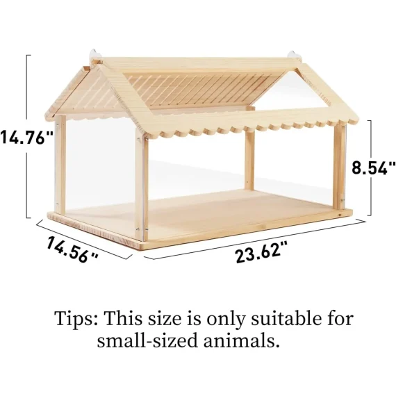 US 24 Inch Transparent Hamster Cage Pet Habitat 5 | PricZone